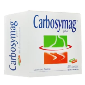 Carbosymag 48 doses de 2 gélules jumelées.