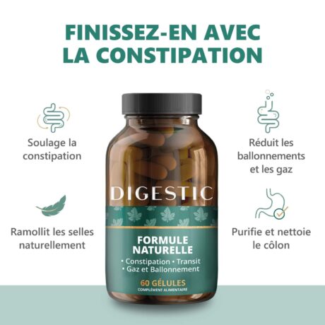 Digestic 60 Gélules - Formule Naturelle en finir avec la constipation