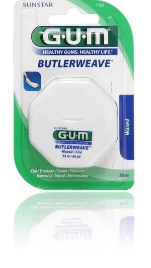 GUM® ButlerWeave® Fil dentaire butlerweave goût mentholé - 55 m