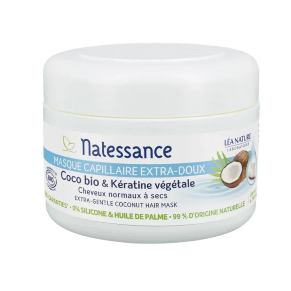 Natessance Masque Capillaire Extra-Doux Coco-Bio & Kératine Végétale 200 ml
