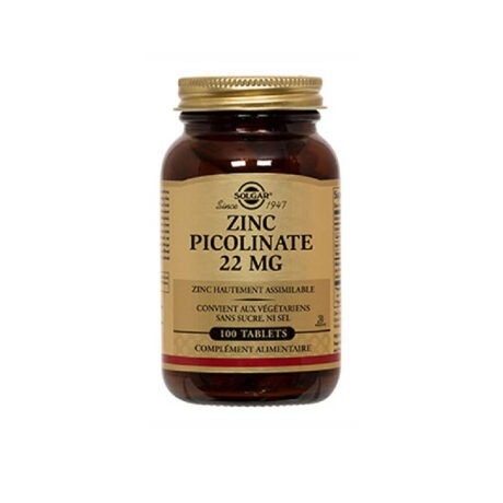 Solgar Zinc Picolinate Tablette Pot de 100