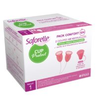 Saforrelle Cup Protect Taille 1 Flux Léger - 2 Coupes Menstruelles + Boite de Stérilisation