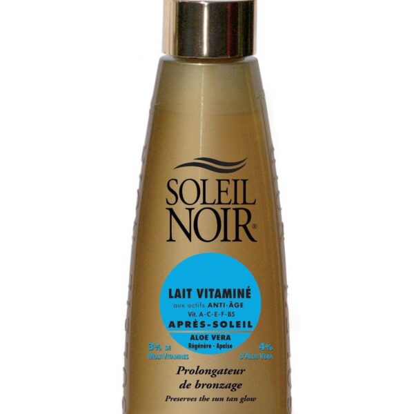 Soleil Noir Lait Vitaminé Sublimateur de Bronzage 4 Pailleté Or 150 ml
