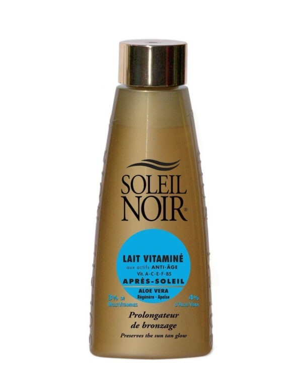 Soleil Noir Lait Vitaminé Sublimateur de Bronzage 4 Pailleté Or 150 ml