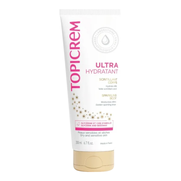 TOPICREM ULTRA HYDRATANT Scintillant Corps Peaux Sensibles et Sèches 200ML