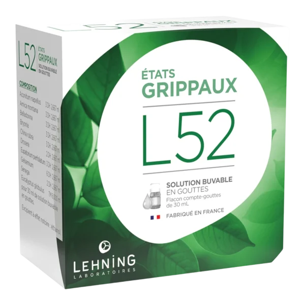 Lehning L52 - Solution Buvable en Gouttes États Grippaux (30 ml)