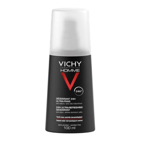 Vichy Homme Déodorant Ultra-Frais 24H Vaporisateur 100 ml