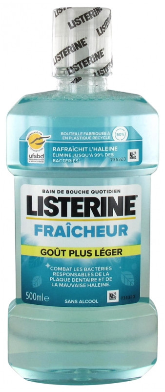 Johnson & Johnson Listerine Bain de Bouche Fraîcheur Goût Plus Léger 500ml