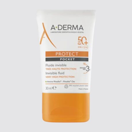 A-Derma Fluide Solaire Visage Invisible SPF50+ Format Pocket 30ml