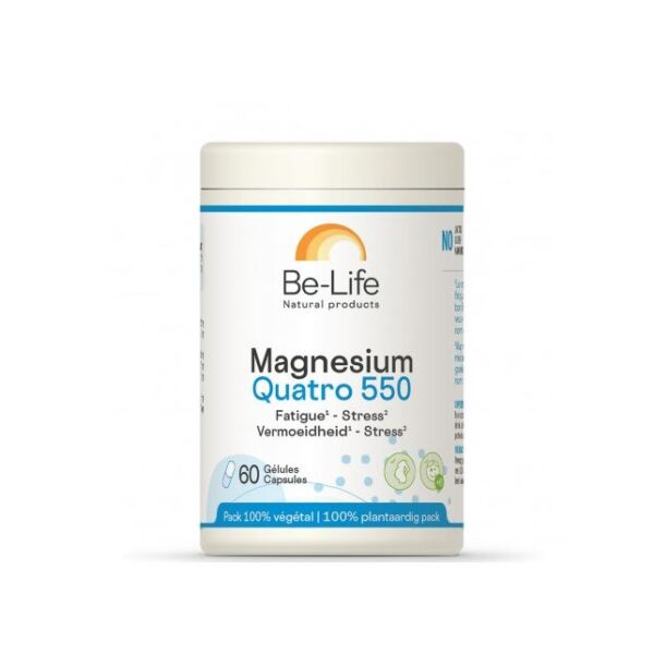Be-Life Magnesium Quatro 550 Énergie Anti-Fatigue 60 Gélules