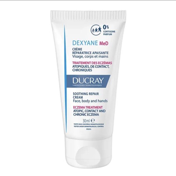 Ducray Dexyane MeD Crème Réparatrice Apaisante - 30 ml pour le Traitement de l'Eczéma