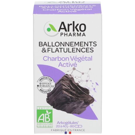 Arkopharma Arkogelules Charbon Végétal Activé Bio 80 Gélules