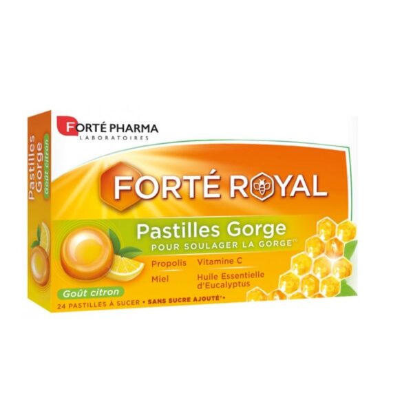 Forté Pharma Pastilles Royales Citron Énergie Intense 24 Pastilles