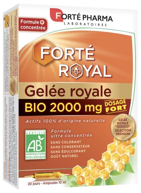 Forté Royal Gelée Royale 2000 mg Bio 20 Ampoules