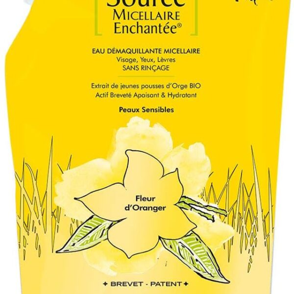 Garancia Source Micellaire Enchantée Eau Démaquillante Micellaire Fleur d'Oranger Éco-Recharge 400 ml