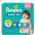 Pampers Couches baby-dry taille 4 Maxi, 9-14 kg