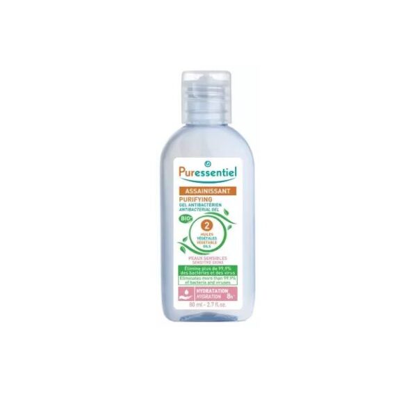 Puressentiel Gel Antibactérien Assainissant aux Huiles Végétales 80ml