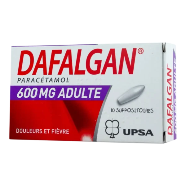 UPSA Dafalgan Adultes 600 mg, 10 suppositoires