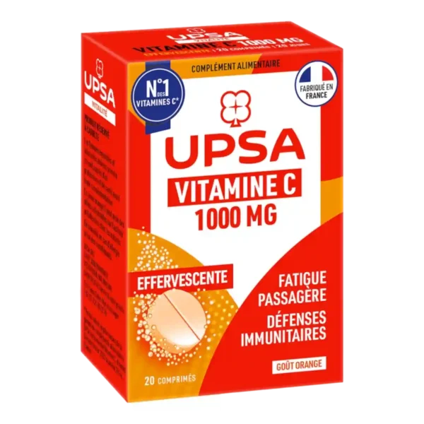 UPSA Vitalité Vitamine C 1000 mg 20 Comprimés Effervescents