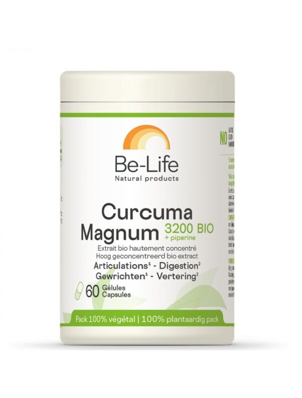 Be-Life Curcuma Magnum 3200 Bio 60 Gélules – Image 1