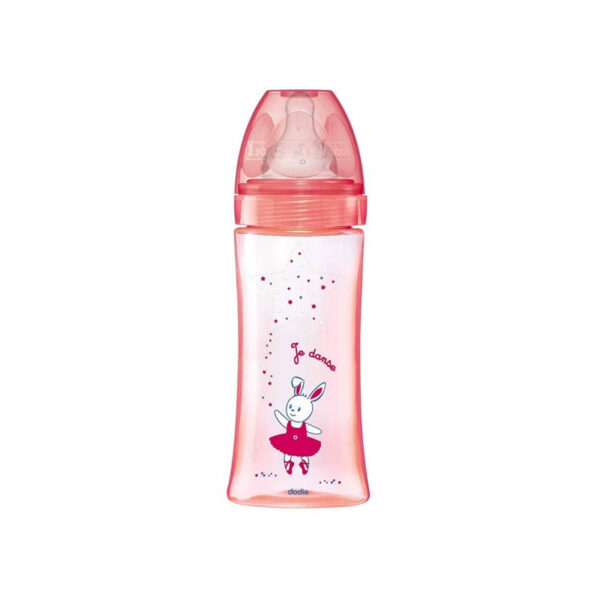 Dodie Biberon Initiation+ 330ml 6M+ Rose