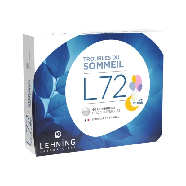 Lehning L72 Sommeil et Détente (40 comprimés)