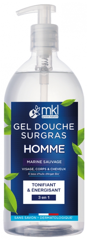 MKL Homme Gel Douche Surgras Marine Sauvage 1L