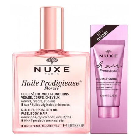 Nuxe Huile Prodigieuse Florale 100 ml + Hair Prodigieux Le Shampoing Brillance Miroir 30 ml Offert