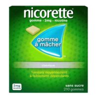 Nicorette 2mg Sans Sucre 210 Gommes à mâcher
