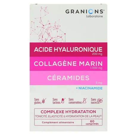 Granions Complexe Hydratation Tonicité Élasticité et Hydratation de la Peau - 60 Comprimés