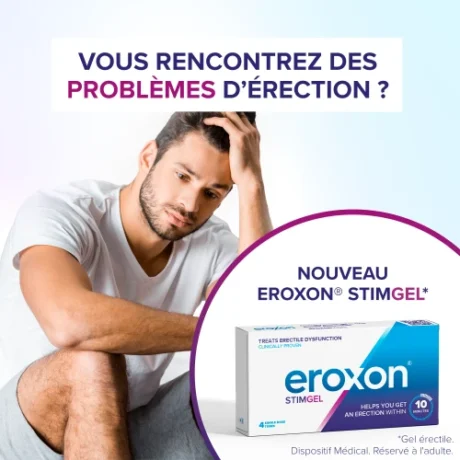 Eroxon StimGel Problème Erection 4 Unidoses