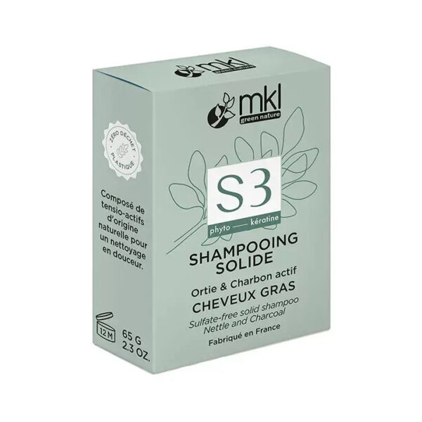 mkl-s3-shampooing-solide-ortie-charbon-actif-bio-65g-3760162121674 MKL S3 Shampooing Solide Ortie & Charbon Actif BIO 65g – Image 1