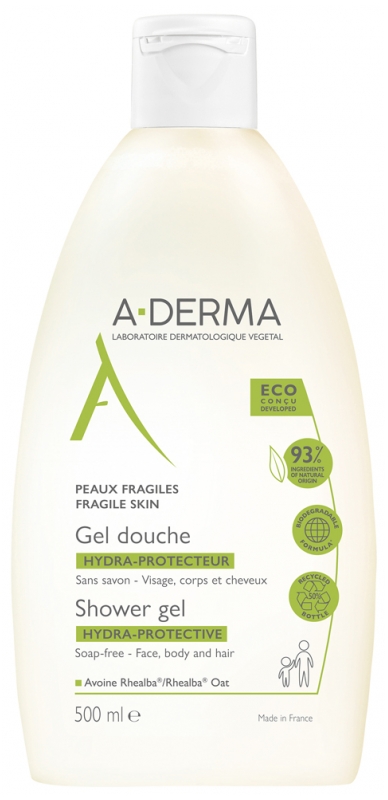 A-Derma Gel Douche Hydra-Protecteur 500 ml - Douceur Quotidienne