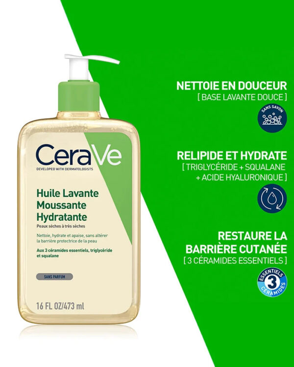 CeraVe Huile Lavante Moussante Hydratante 473 ml – Image 2
