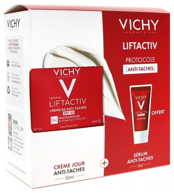 Vichy Liftactiv Crème B3 Anti-taches SPF50 50ml + Specialist B3 Sérum Anti-Taches 5 ml Gratuit Vichy Liftactiv Crème B3 Anti-taches SPF50 50ml + Specialist B3 Sérum Anti-Taches 5 ml Gratuit