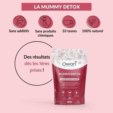 OWARI Mummy Detox Thé Post-Partum Naturel pour Allaitement labels