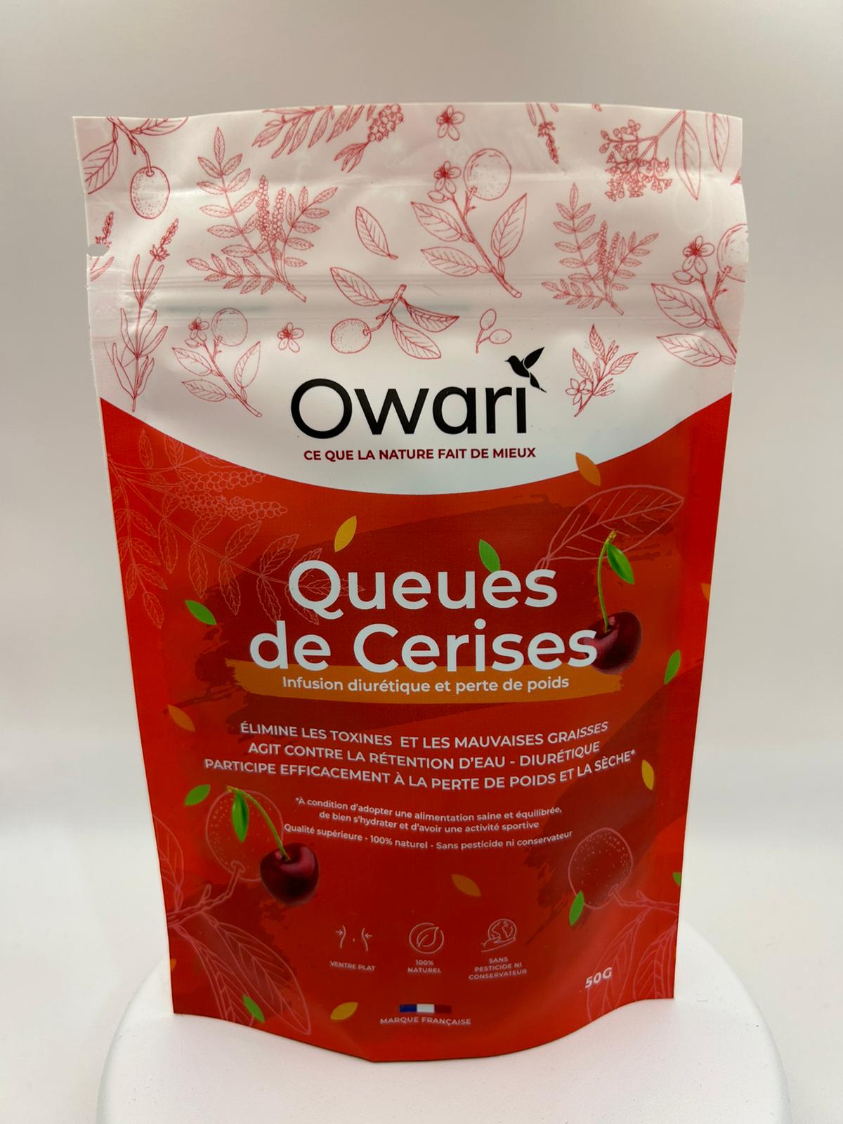 Owari Infusion Queues De Cerises Bio 50g Drainante Et Purifiante 