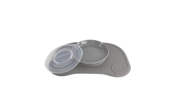 TwistShake Assiette Plateau Enfant Antidérapante 6m+ Gris Pastel TwistShake Assiette Plateau Enfant Antidérapante 6m+ Gris Pastel