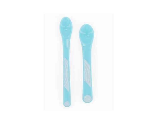 TwistShake Set 2 Cuillères d'Alimentation 4m+ Bleu Pratique TwistShake Set 2 Cuillères d'Alimentation 4m+ Bleu Pratique