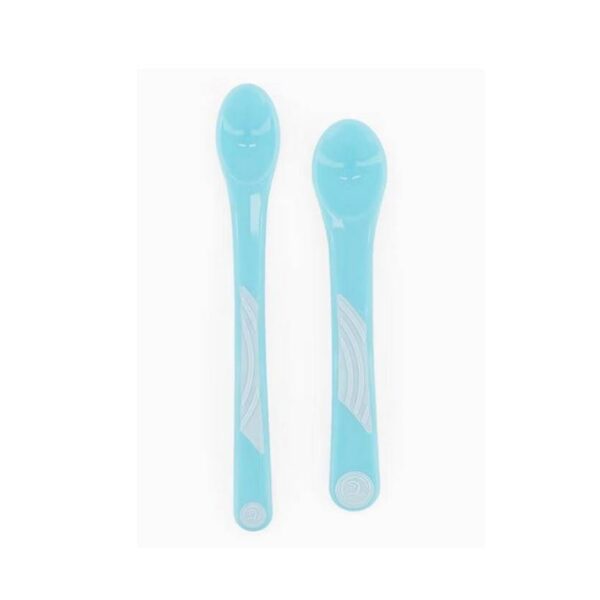 TwistShake Set 2 Cuillères d'Alimentation 4m+ Bleu Pratique