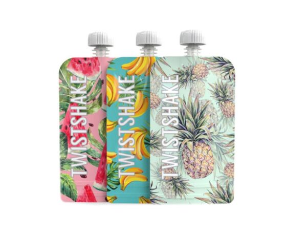 Twistshake 3 Gourdes Réutilisables Innovantes pour Bébé 220ml Twistshake 3 Gourdes Réutilisables Innovantes pour Bébé 220ml