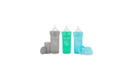 Twistshake Coffret 3 Biberons Anti-Colique 260ml Essentiel Bébé