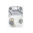 Twistshake Sucettes Silicone 0-6 mois Apaisantes Lot de 2