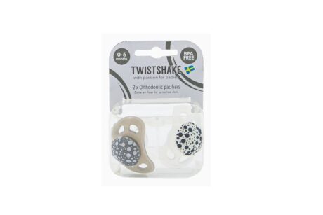 Twistshake Sucettes Silicone 0-6 mois Apaisantes Lot de 2