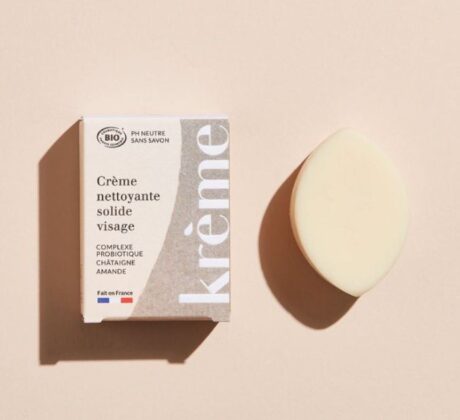 KREME Crème Nettoyante Solide Éclatante pour Visage 50g