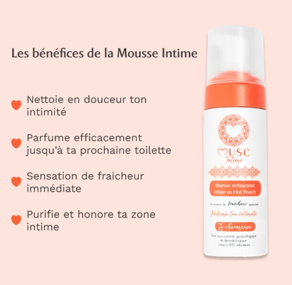 Musc Intime Mousse Intime Hot Peach Délicate La Charmeuse 150ml1 Musc Intime Mousse Intime Hot Peach Délicate La Charmeuse 150ml1