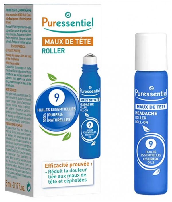 Puressentiel Maux de Tête Roll-on Apaisant aux 9 Huiles Essentielles Puressentiel Maux de Tête Roll-on Apaisant aux 9 Huiles Essentielles