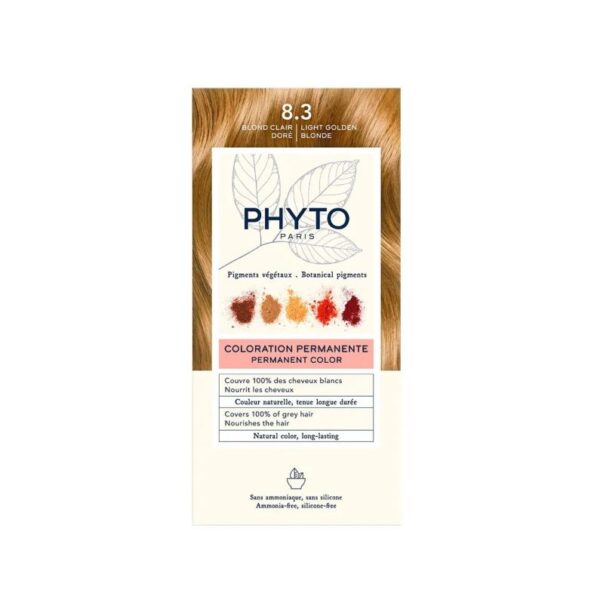PHYTO Color Coloration Permanente 8.3 Blond Clair Doré PHYTO Color Coloration Permanente 8.3 Blond Clair Doré