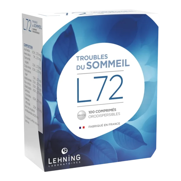 Lehning L72 Médicament Homéopathique Sommeil 100 Comprimés