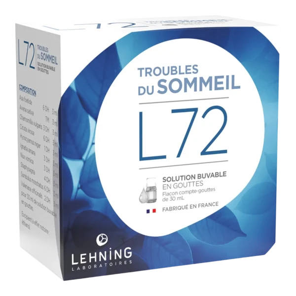Lehning L72 Solution Buvable 30 ml Médicament Homéopathique Stress et Anxiété